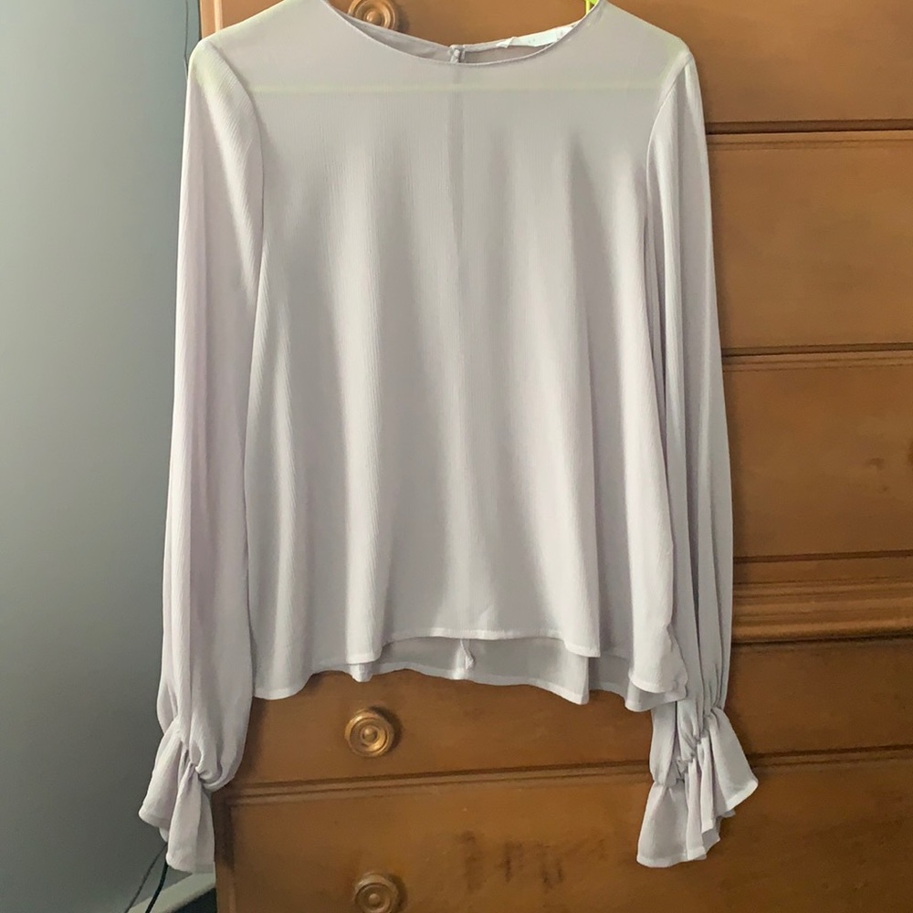 Lush lilac gray blouse